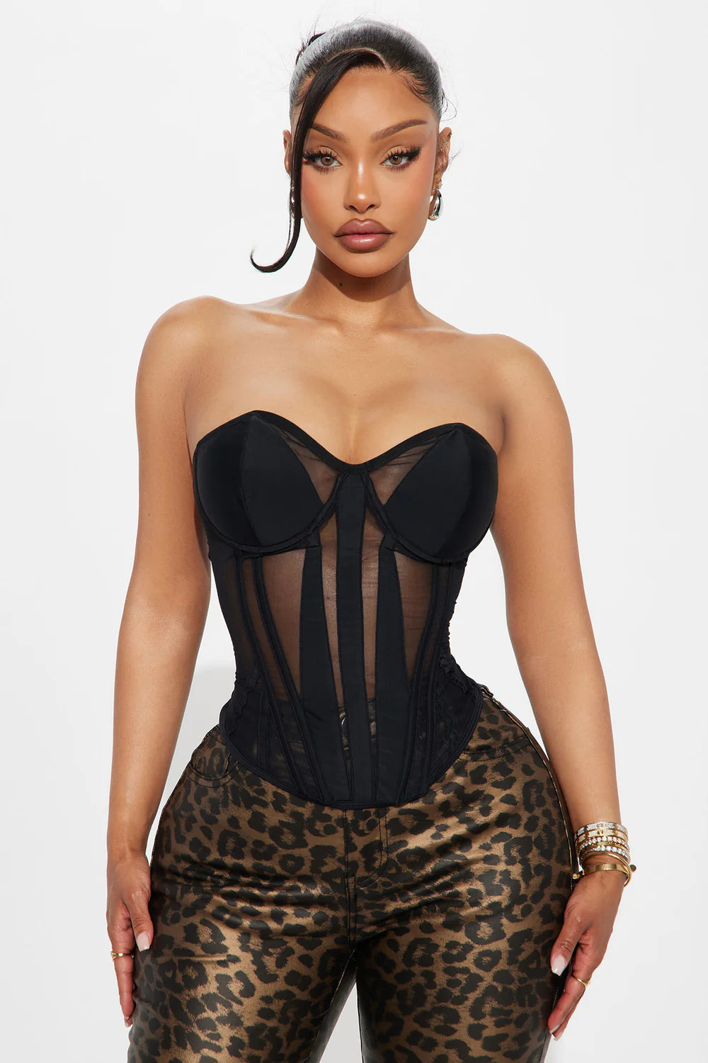 Zelia Sheer Sculpt Corset Top